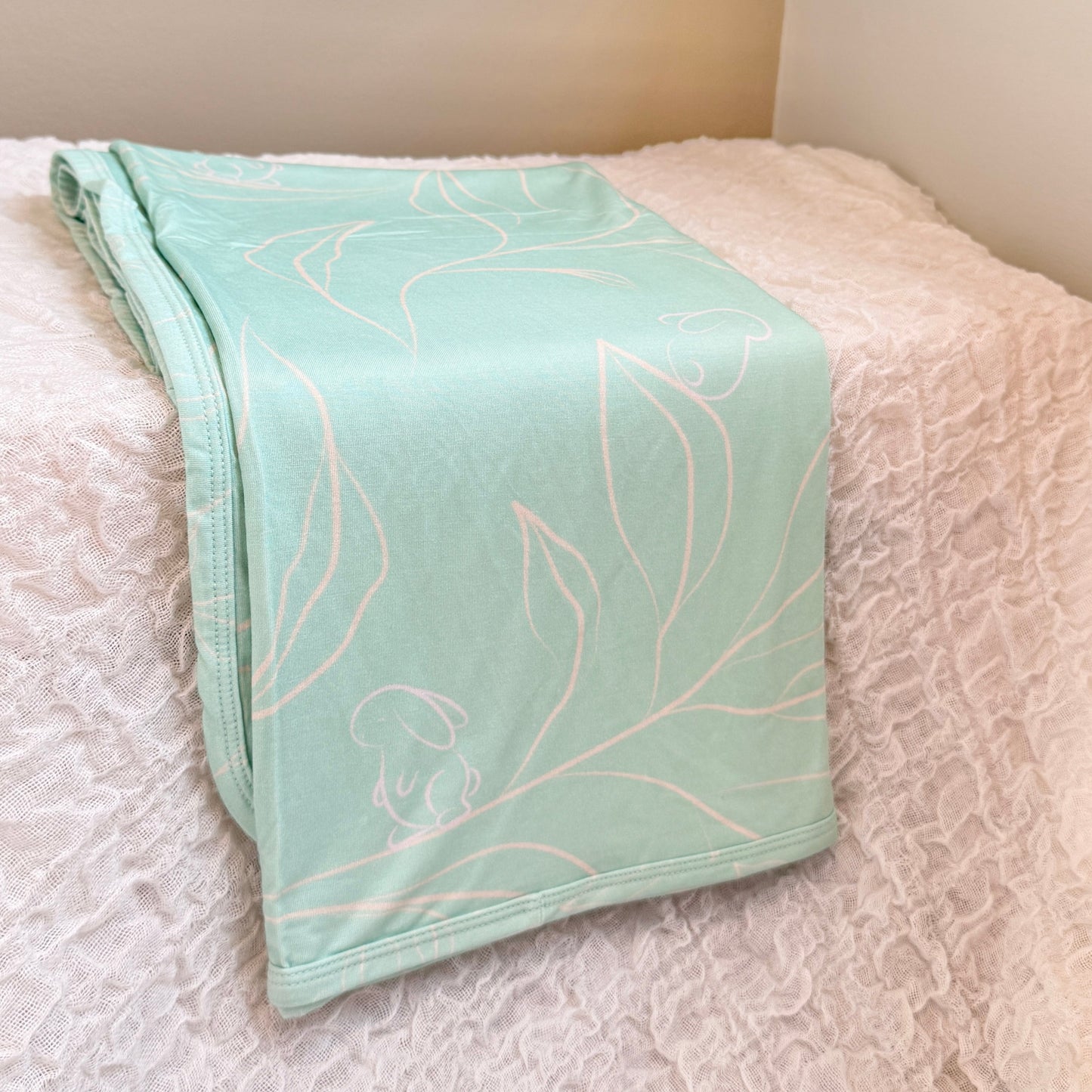 Bamboo Swaddle Blanket — Bunny Foliage