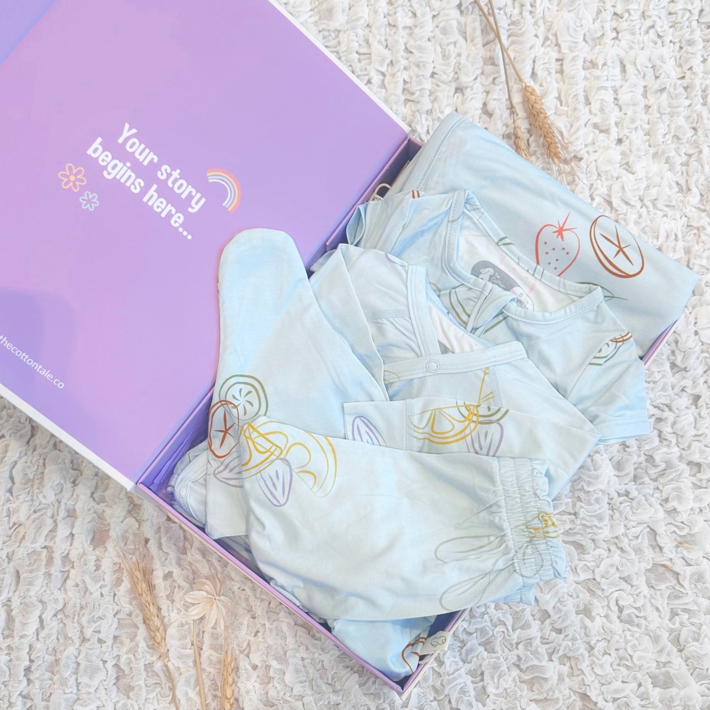 Cotton Tale Newborn Gift Set - Mist