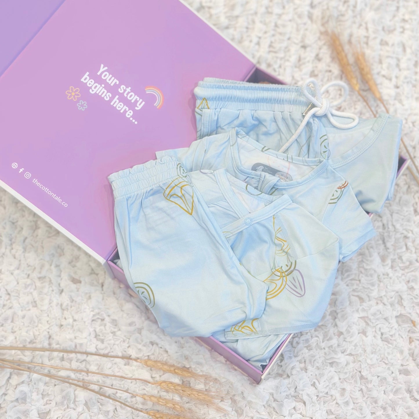 Cotton Tale Mum and Bub Gift Set - Mist