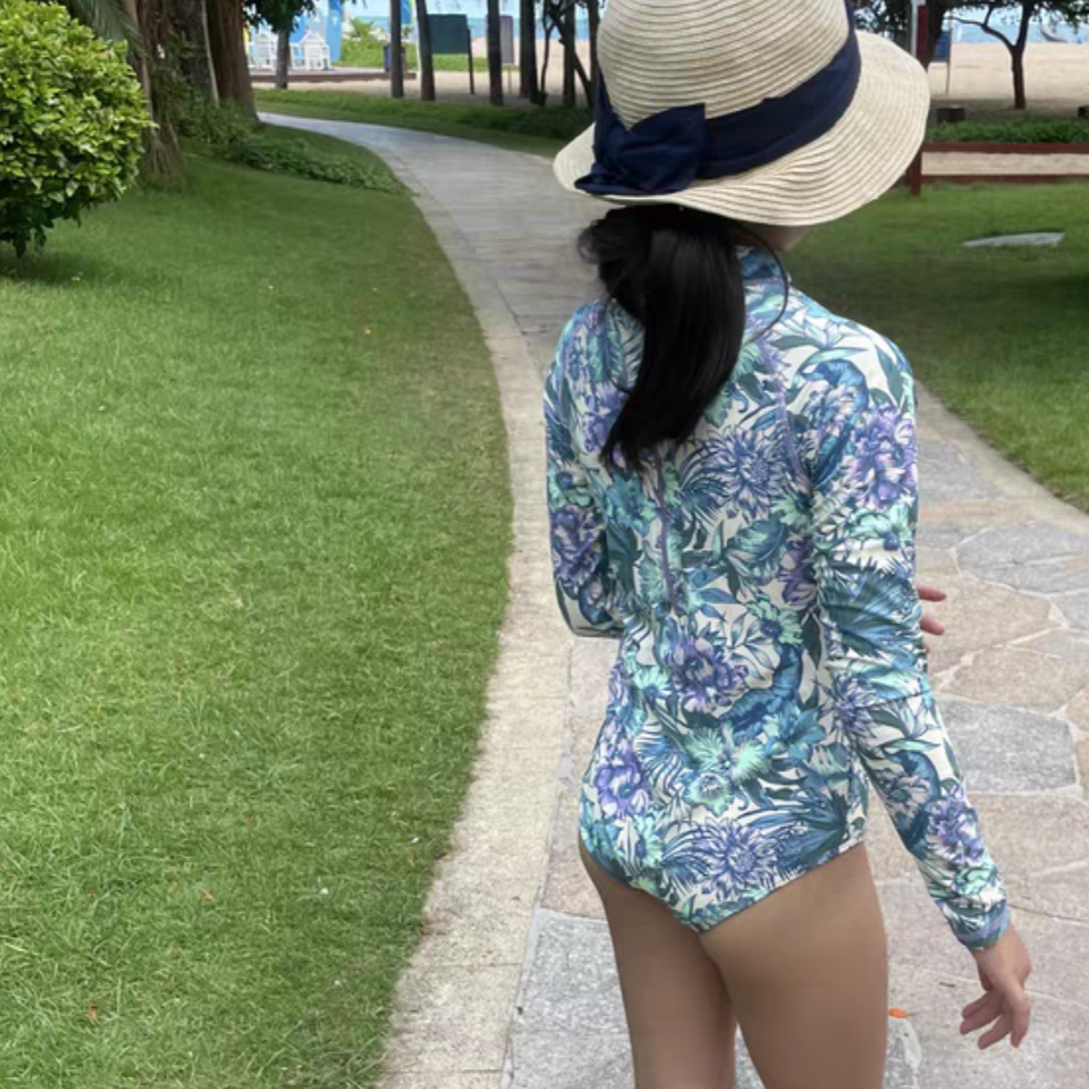 Aqua Marine Tropical Girl's Swimsuit