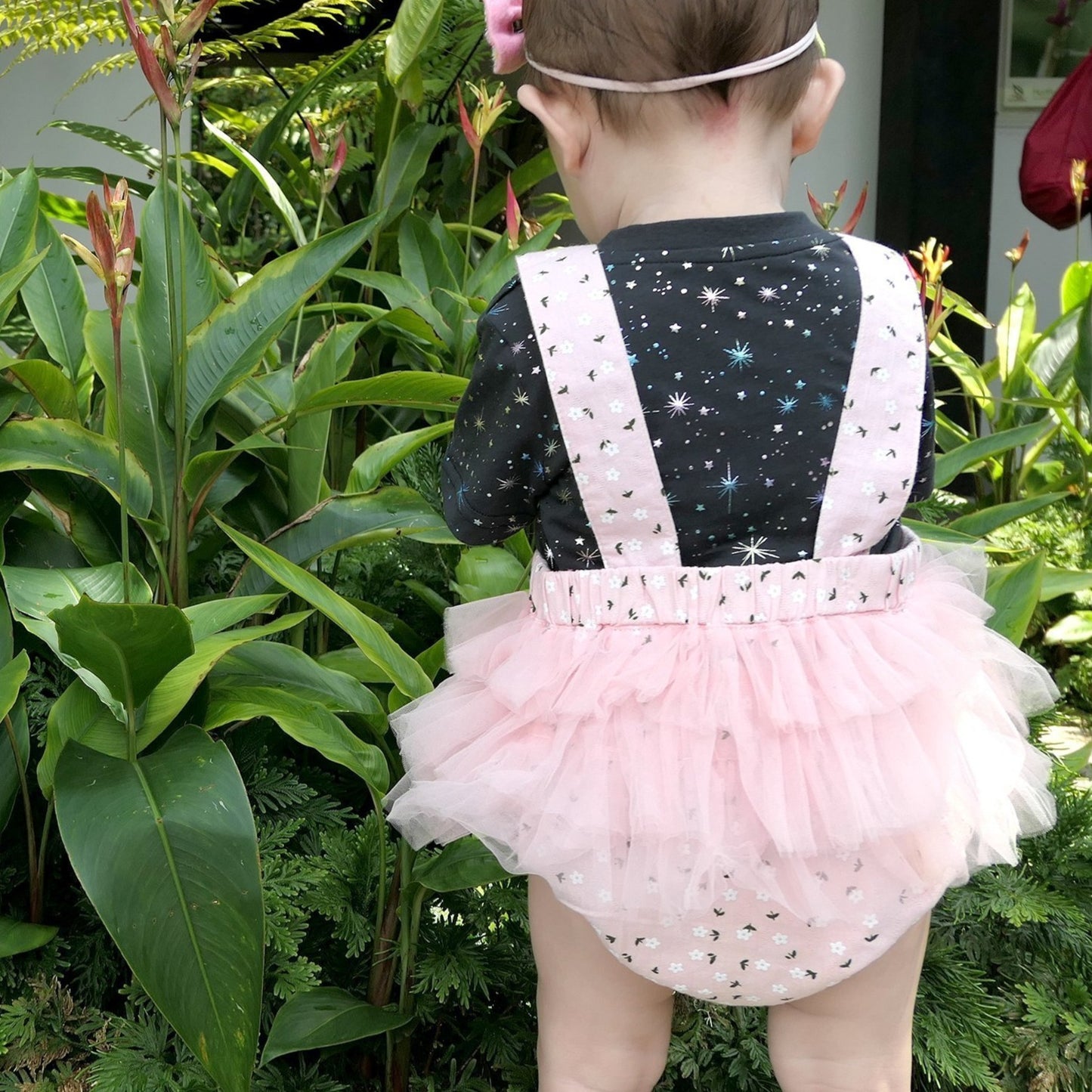 Jermaine Embossed Tulle Romper - Anak & I cotton and tulle with flora print baby girl toddler children clothes