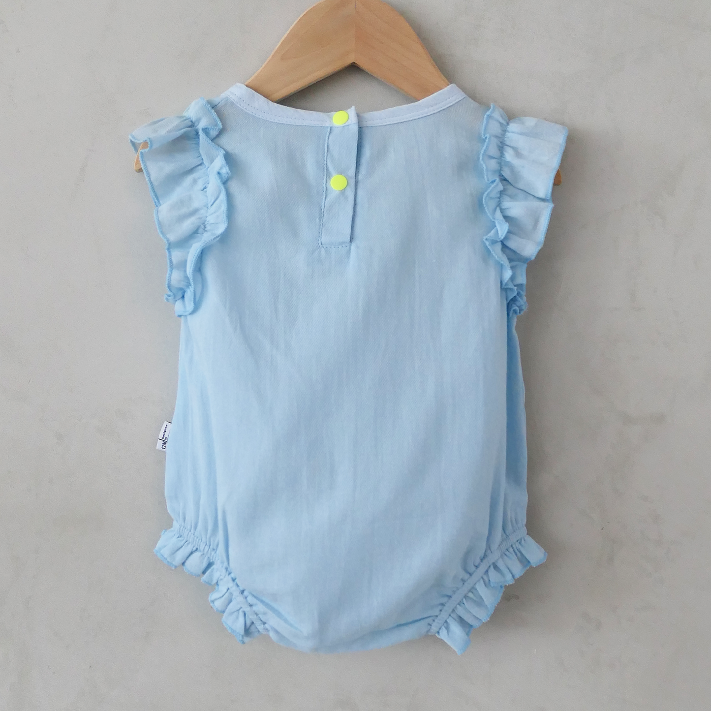 anak and i singapore baby girl ruffle sleeve linen cotton onesie romper anak & i