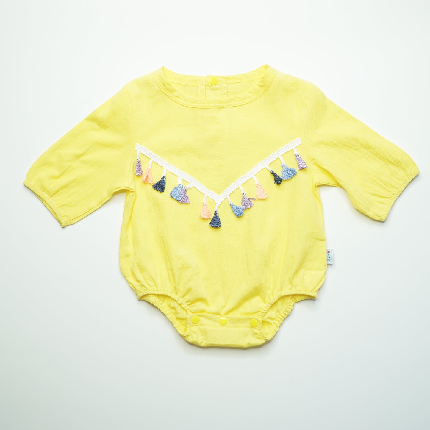 Jeanette Tassels Onesie - Yellow
