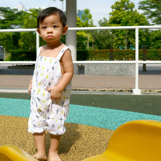 Jonathan Cactus Overalls - Anak & I sg anak and i sg baby boy baby girl unisex cotton romper jumpsuit