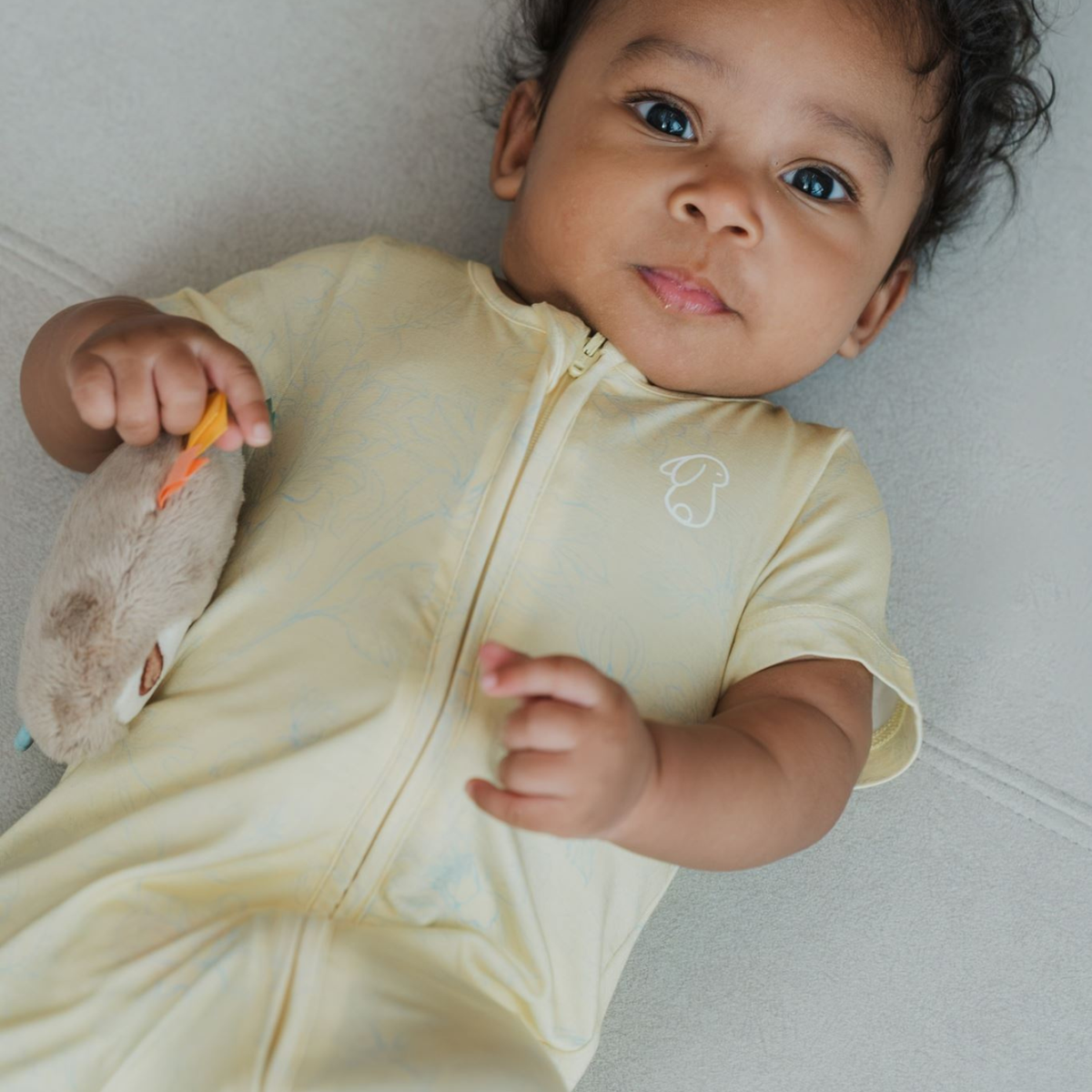 Bamboo Zip Shortall — Golden Petal