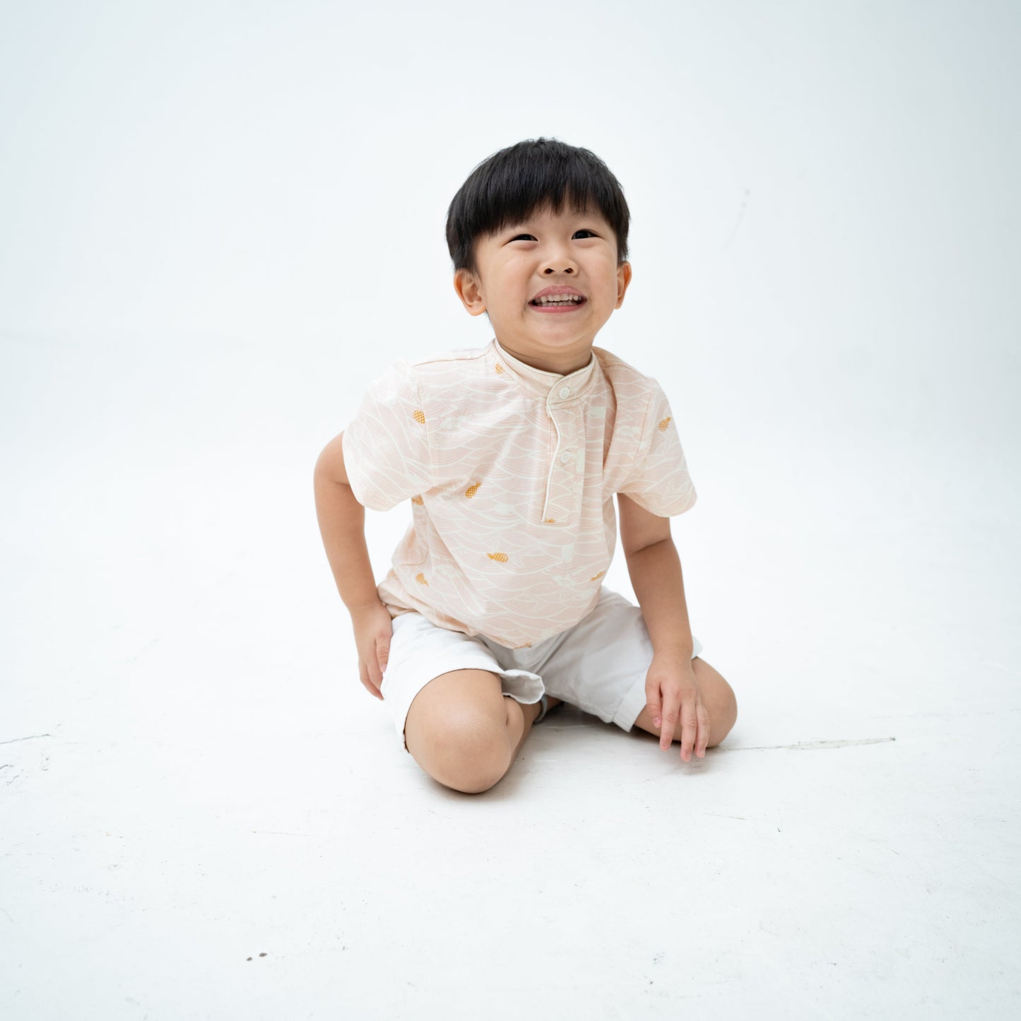 (Preorder) Tides of Treasure Mandarin Collar Kids Tshirt