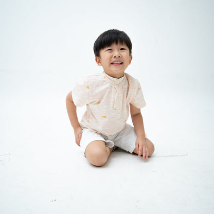 (Preorder) Tides of Treasure Mandarin Collar Kids Tshirt