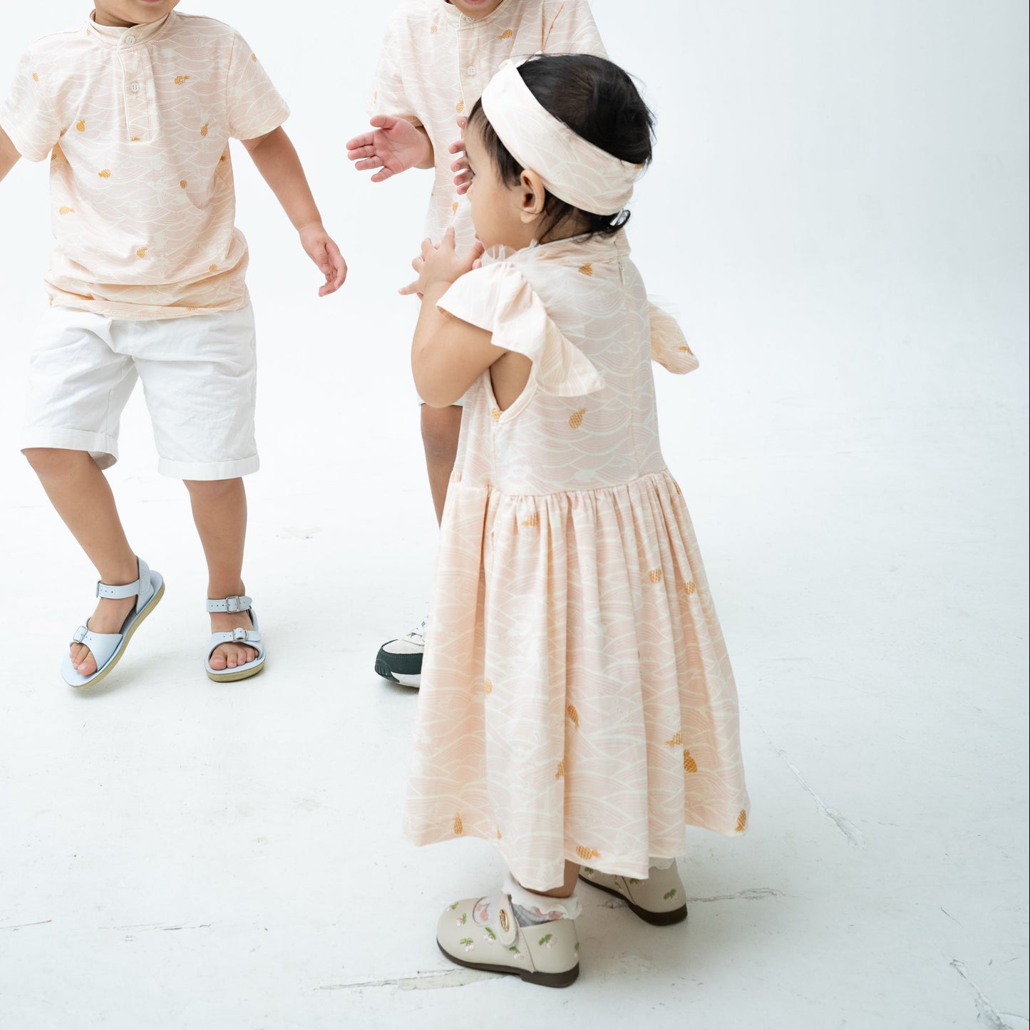 (Preorder) Tides of Treasure Mandarin Collar Kids Dress