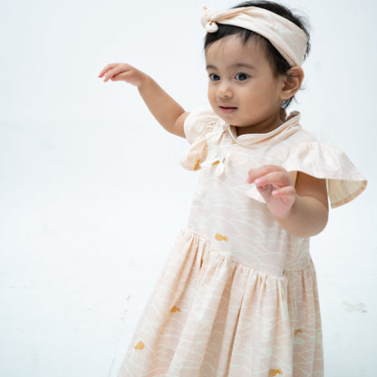 (Preorder) Tides of Treasure Mandarin Collar Kids Dress