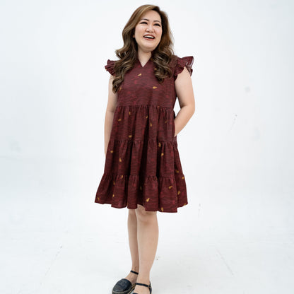 (Preorder) Tides of Treasure Mandarin Collar Tiered Dress