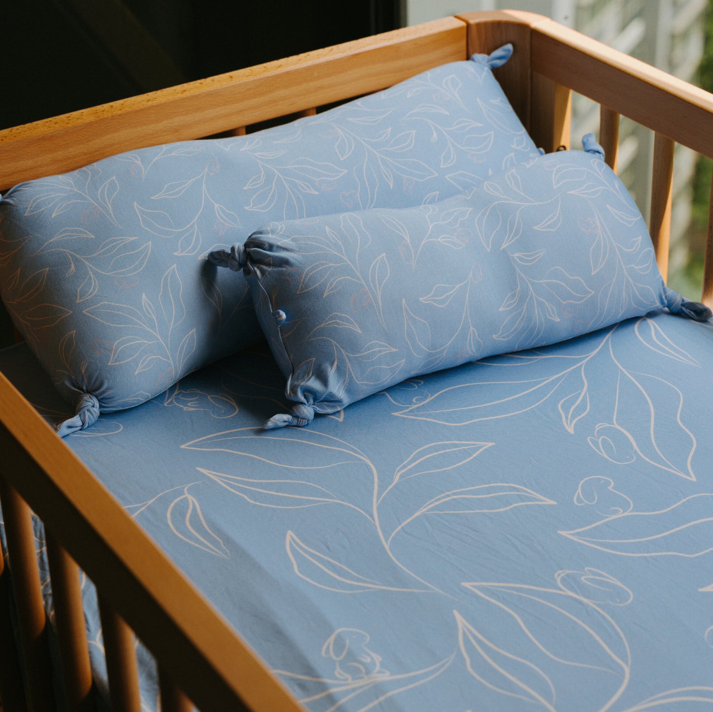 Bunny Foliage Bamboo Cot Sheet