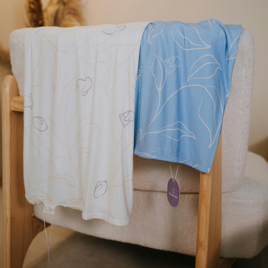 Bunny Foliage Bamboo Swaddle Blanket
