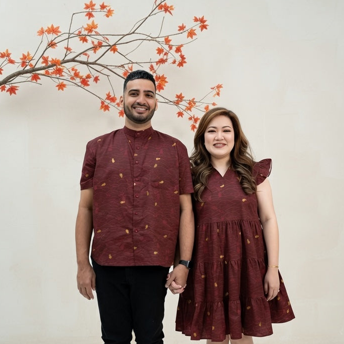 (Preorder) Tides of Treasure Mandarin Collar Men’s Shirt