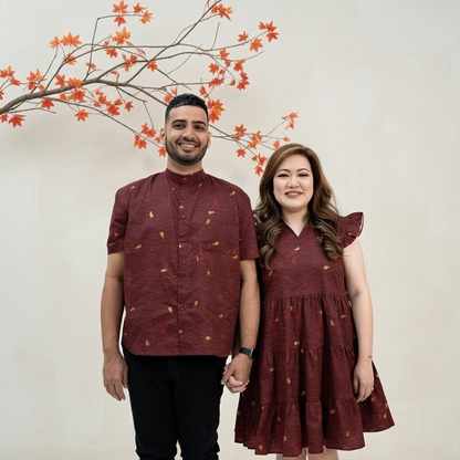 (Preorder) Tides of Treasure Mandarin Collar Men’s Shirt