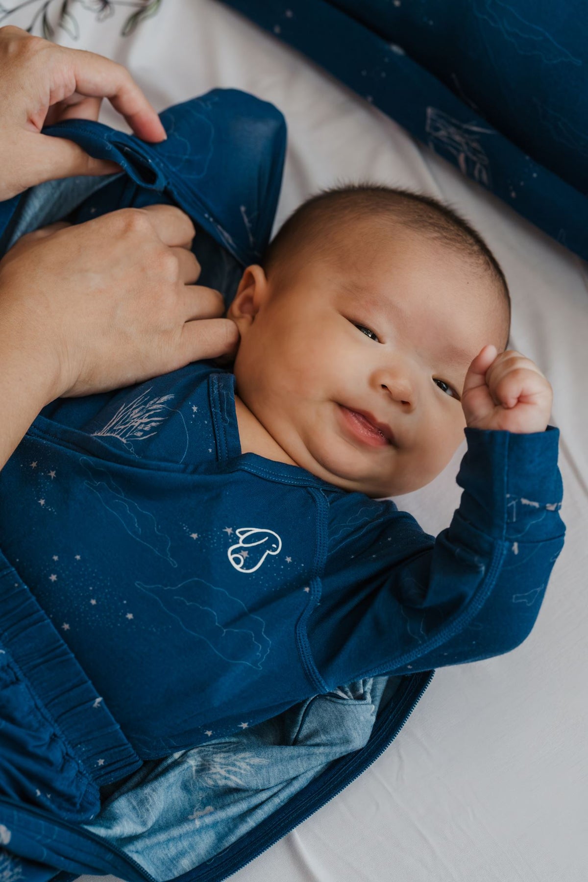 Bamboo Zip Swaddle — Moonlit Rabbit