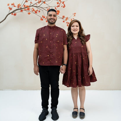 (Preorder) Tides of Treasure Mandarin Collar Tiered Dress