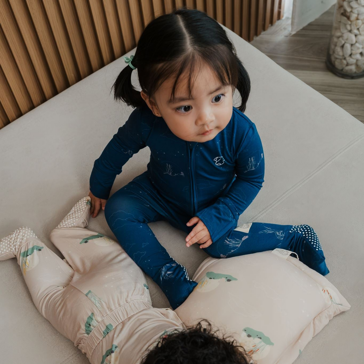 Moonlit Rabbit Zip Pyjamas