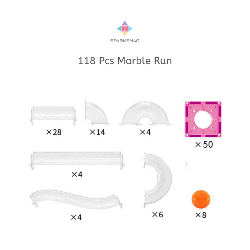 SparksMag Marble Run 118 Pieces