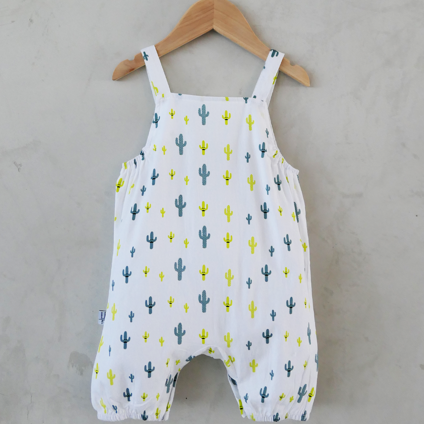 baby boy toddler overalls jumpsuit cactus print anak & i singapore anak and i sg